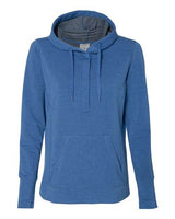 J. America Women's Omega Stretch Snap-Placket Hooded Pullover J. America
