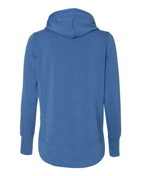 J. America Women's Omega Stretch Snap-Placket Hooded Pullover J. America