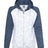 J. America Women's M'lange Fleece Colorblocked Full-Zip Sweatshirt J. America