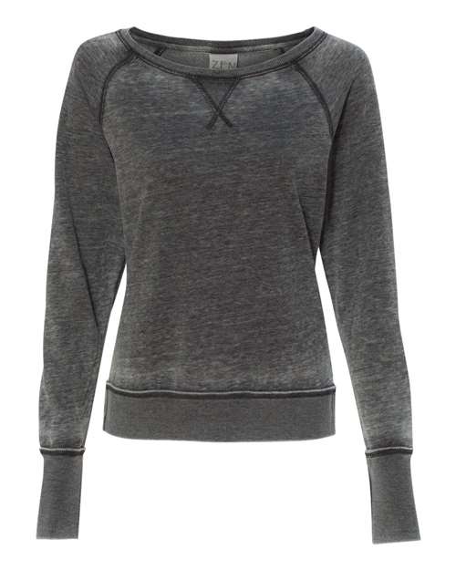 J. America Women's Zen Fleece Raglan Sweatshirt J. America