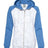 J. America Women's M'lange Fleece Colorblocked Full-Zip Sweatshirt J. America