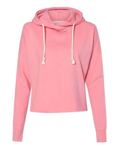 J. America Women's Lounge Fleece Hi-Low Hooded Sweatshirt