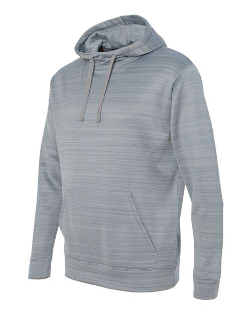 J. America Men's Odyssey Striped Performance Fleece Hooded Sweatshirt Mens Apparel Sweatshirts & Fleece