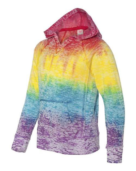 MV Sport Girls’ Courtney Burnout V-Notch Hooded Sweatshirt MV Sport