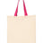 Q-Tees Economical Tote with Contrast-Color Handles Q-Tees