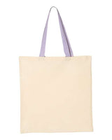 Q-Tees Economical Tote with Contrast-Color Handles Q-Tees