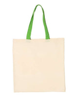 Q-Tees Economical Tote with Contrast-Color Handles Q-Tees