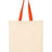 Q-Tees Economical Tote with Contrast-Color Handles Q-Tees