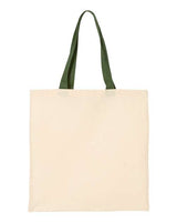 Q-Tees Economical Tote with Contrast-Color Handles Q-Tees