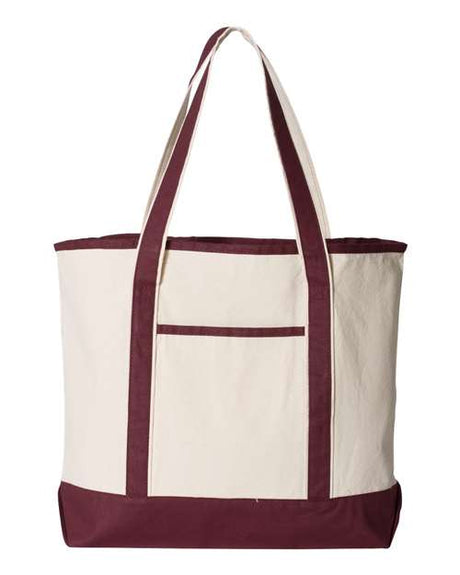 Q-Tees 34.6L Large Canvas Deluxe Tote Q-Tees