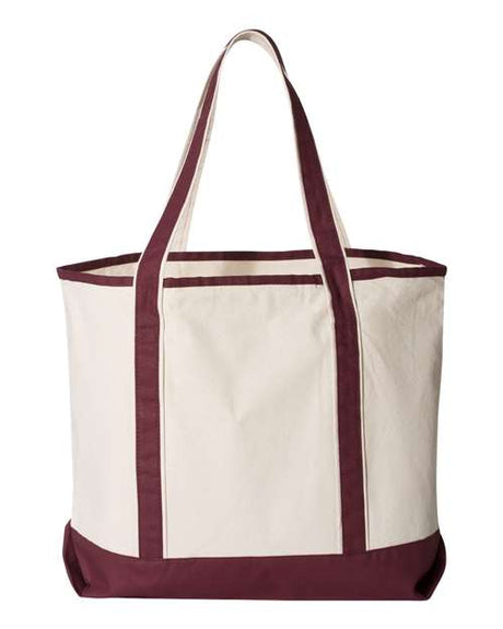 Q-Tees 34.6L Large Canvas Deluxe Tote Q-Tees
