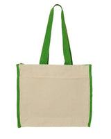 Q-Tees 14L Tote with Contrast-Color Handles Q-Tees