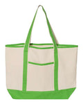 Q-Tees 34.6L Large Canvas Deluxe Tote Q-Tees