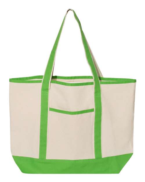 Q-Tees 34.6L Large Canvas Deluxe Tote Q-Tees