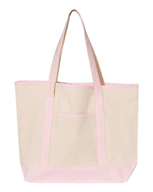 Q-Tees 34.6L Large Canvas Deluxe Tote Q-Tees