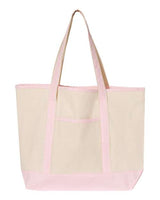 Q-Tees 34.6L Large Canvas Deluxe Tote Q-Tees