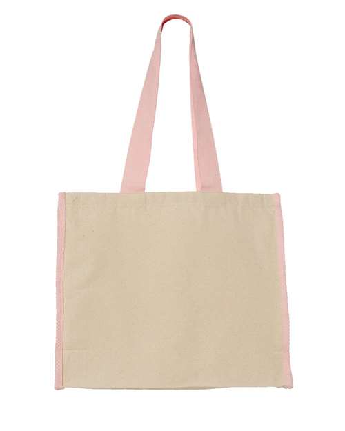 Q-Tees 14L Tote with Contrast-Color Handles Q-Tees