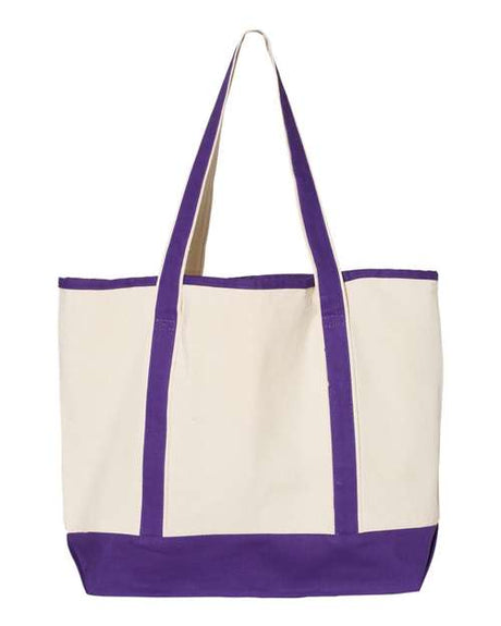 Q-Tees 34.6L Large Canvas Deluxe Tote Q-Tees