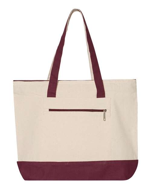 Q-Tees 19L Zippered Tote Q-Tees