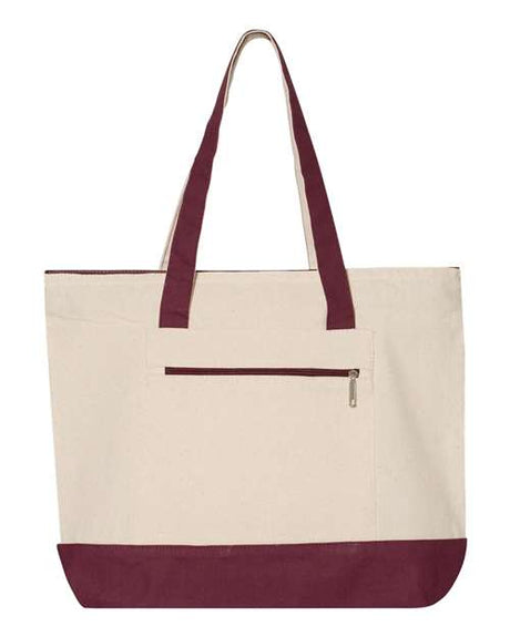 Q-Tees 19L Zippered Tote Q-Tees