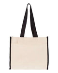 Q-Tees 14L Tote with Contrast-Color Handles Q-Tees