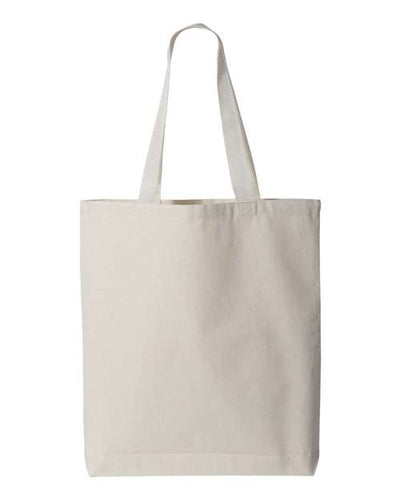 Q-Tees 11L Canvas Tote with Contrast-Color Handles