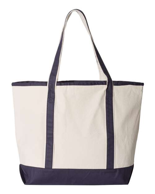 Q-Tees 34.6L Large Canvas Deluxe Tote Q-Tees