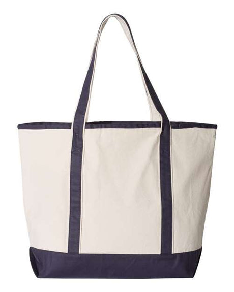 Q-Tees 34.6L Large Canvas Deluxe Tote Q-Tees