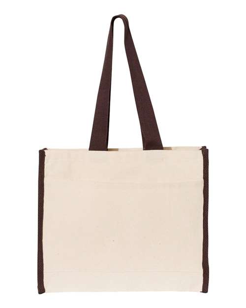 Q-Tees 14L Tote with Contrast-Color Handles Q-Tees