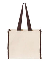 Q-Tees 14L Tote with Contrast-Color Handles Q-Tees