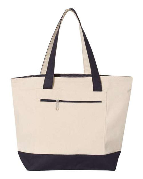 Q-Tees 19L Zippered Tote Q-Tees