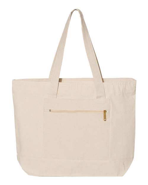 Q-Tees 19L Zippered Tote Q-Tees