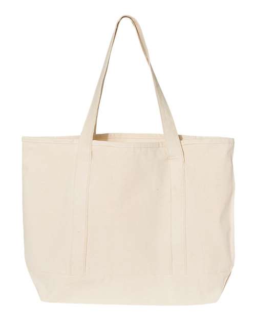 Q-Tees 34.6L Large Canvas Deluxe Tote Q-Tees