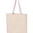 Q-Tees 11L Canvas Tote with Contrast-Color Handles Q-Tees
