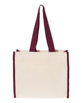 Q-Tees 14L Tote with Contrast-Color Handles Q-Tees