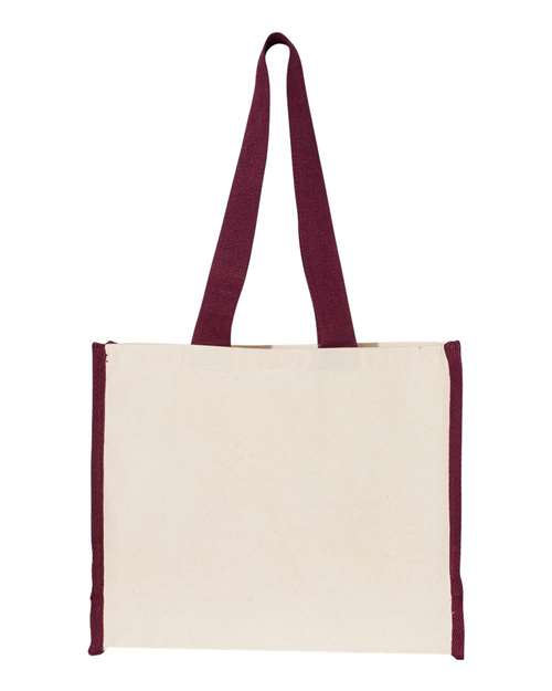 Q-Tees 14L Tote with Contrast-Color Handles Q-Tees