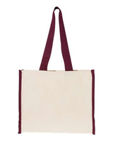 Q-Tees 14L Tote with Contrast-Color Handles Q-Tees