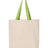 Q-Tees 11L Canvas Tote with Contrast-Color Handles Q-Tees