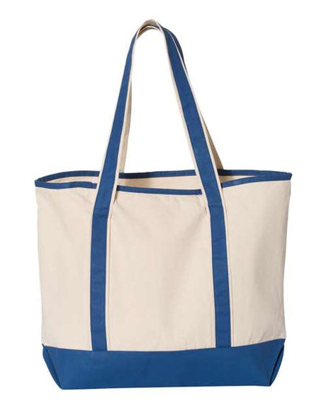 Q-Tees 34.6L Large Canvas Deluxe Tote Q-Tees