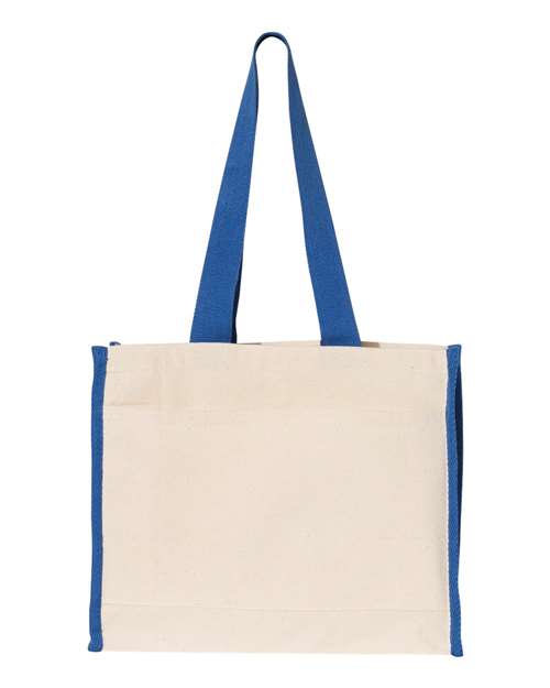 Q-Tees 14L Tote with Contrast-Color Handles Q-Tees