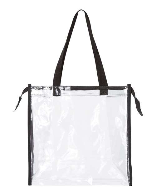 OAD Clear Zippered Tote with Full Gusset OAD