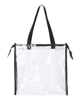 OAD Clear Zippered Tote with Full Gusset OAD