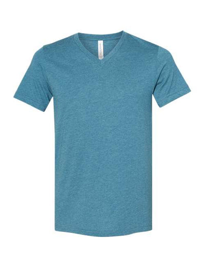 BELLA + CANVAS Men's Heather CVC V-Neck Tee 1 of 2
