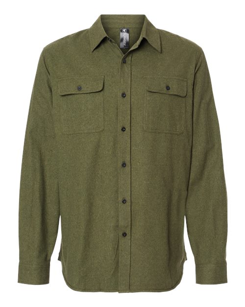 Burnside Men's Long Sleeve Solid Flannel Shirt Burnside