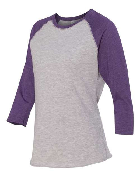 LAT Women's Baseball Fine Jersey Three-Quarter Sleeve Tee LAT