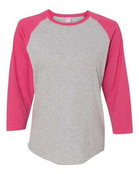LAT Women's Baseball Fine Jersey Three-Quarter Sleeve Tee LAT