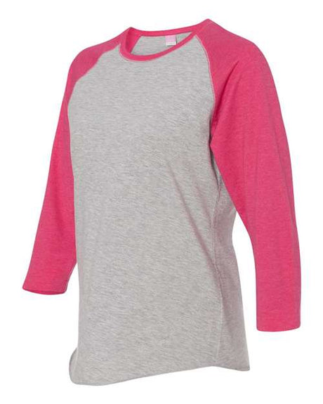 LAT Women's Baseball Fine Jersey Three-Quarter Sleeve Tee LAT