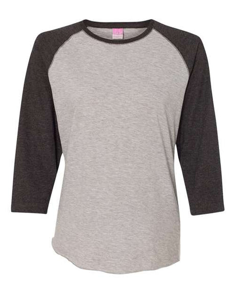 LAT Women's Baseball Fine Jersey Three-Quarter Sleeve Tee LAT