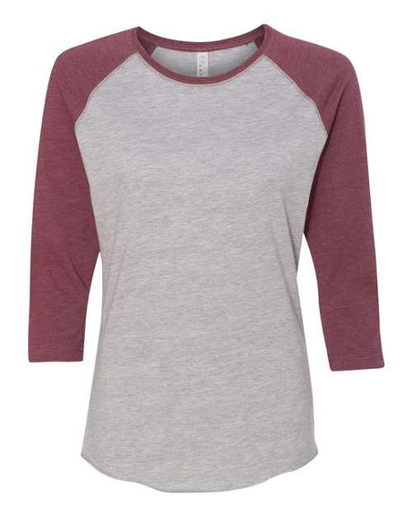 LAT Women's Baseball Fine Jersey Three-Quarter Sleeve Tee LAT