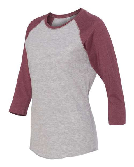 LAT Women's Baseball Fine Jersey Three-Quarter Sleeve Tee LAT